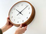 KATOMOKU muku clock 13 ウォールナット km-104WARC 電波時計 木製 無垢材の画像