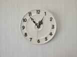 陶器 時計文字盤(ムーブメント付き) 白 【190912】
