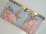 リバティ 帆布ラミネート Archive lilac(p&b) 長財布の画像