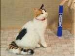 羊毛フェルト　猫　三毛猫さん　ねこ　ネコ　猫フィギュアの画像