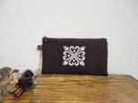 ＭＹＭ様　ご予約品　通帳ポーチ　ダークマルベリー