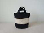 OVALTOTE - stripe -Ⅱ(M) / black & ecruの画像