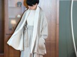 ヤク混起毛ニット／大判ポケット付ブランケットストール【OrganicCotton+ヤク毛】の画像