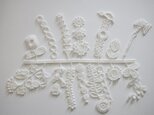 商標登録　オリジナルデザインレース/ホワイト両側レース 50cmの画像