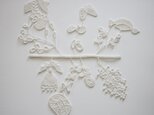 AMBERオリジナルデザインレース/両側レース 3パターン ホワイトの画像