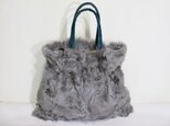 天津ラムの大きめトート(グレー)