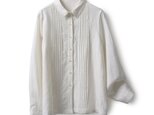 ★4周年記念キャンペーン★オフホワイト　タック入りシャツ　長袖シャツ191012-2