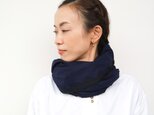 frame stole / NAVY ×blackの画像