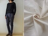 【受注制作】オフ白グランジウォッシュ コットンストレッチ すらりパンツの画像