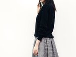 限定1枚★サンプルSALE・15％OFF★年間はけるウール 黒×白 ギンガムチェック ロングスカート ●AGATHA●の画像