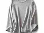 ★4周年記念キャンペーン★新色追加 コットン スリットチュニックウェット トップス 長袖 ライトグレー 191002-2