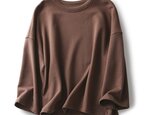 ★4周年記念キャンペーン★新色追加　コットン　スリットチュニックウェット　トップス　長袖　茶色191002-3
