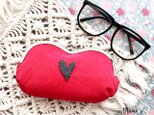 人気⭐️131個売れてます⭐️《甘い ピンク ハート》リネン がま口 コスメ メガネケース ポーチ ♥