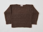 enrica mohair&silk knit / brown / knit020の画像