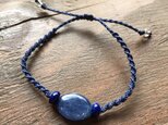 カイヤナイトとラピスラズリ 天然石ブレスレット