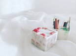 cubecandle*ボタニカルキャンドル*ソイキャンドル*ドライフラワー*スターチス*シナモンスティック*2個セット*