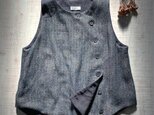 odd vest ［ウールリネン］［navy］の画像