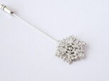 メタルスノーフレークのピンブローチ・MS《Br-23》