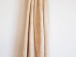 水引真綿の手織りマフラー　草木染・ベージュ　の画像