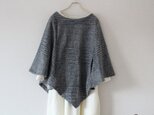 【冬NEW】１着のみ再販します　アルパカ混シャギーウールの温かポンチョ