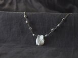 White&Silver Short Necklace（淡水パール）の画像