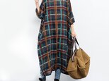 （再販）ゆったり　ロング　綿麻　ワンピース♪オーダーサイズ可の画像
