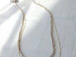 小さい淡水パールとチェーンの2wayネックレス（ゴールド）
