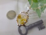 ハニードロップ＊シトリン＊純銀露×14kgfネックレス