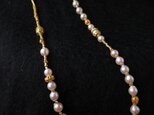K18 Akoya baroque pearl・Gold beads Ｎｅｃｋｌａｃｅの画像