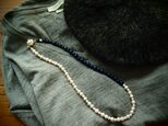 bijou necklace … lapis × pearlの画像
