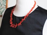 天然紅珊瑚のネックレス（天然赤色・地中海産）＊グラデーションタイプ＊