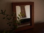 wood frame mirror　[ウッドフレームミラー]の画像