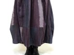 手織り綿絣パープルミックス、バルーンスカート、オールシーズンの画像