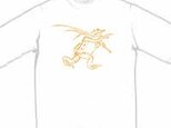 鳥獣戯画　蛙1Tシャツ　白　M　長袖の画像