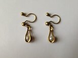 【再6】ノンホールピアス No.369しずくパールの画像
