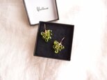 【K14gf・受注制作】ペリドットのふさふさピアス・peridot