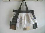 【ご依頼品】パッチワークタックトート　アンティークレース
