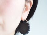 Flat【レザーピアス/イヤリング】"black"