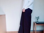 【予約販売】コットンストレートワイドパンツ    ネイビーの画像