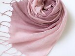 新作*薄桜×淡黄色*しなやかリネンショールの画像