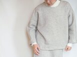 ヤク混裏起毛ニットゆったりプルオーバー【OrganicCottonの起毛ニット生地】の画像