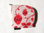 型染め 財布「苺の庭」の画像