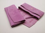 【ご予約済みSAMPLE品】やわらかい革の長財布 PURPLEの画像