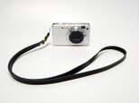 ネックストラップ コンパクトデジカメ用 ブラック 革 ちょっとしたプレゼントにお勧めです