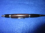 アフリカンブラックウッド　縮杢　ノック式ギャツビーボールペン　の画像