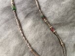 SV　Hand made Silverbeads・Tourmaline Necklaceの画像