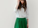 年間OK! エメラルドグリーン 上質なカットソー素材 ロングスカート ●ADELE-EMERALD●の画像
