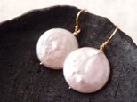 【SALE！】送料無料【K14gf】コインパールのピアス・Medium - Large／18mm