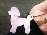 【送料無料】可愛い「トイプードル・ピンクマーブル」をモチーフのバッグチャーム・動物シリーズ