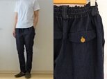 【受注制作】濃紺ストレッチデニム すらりパンツの画像